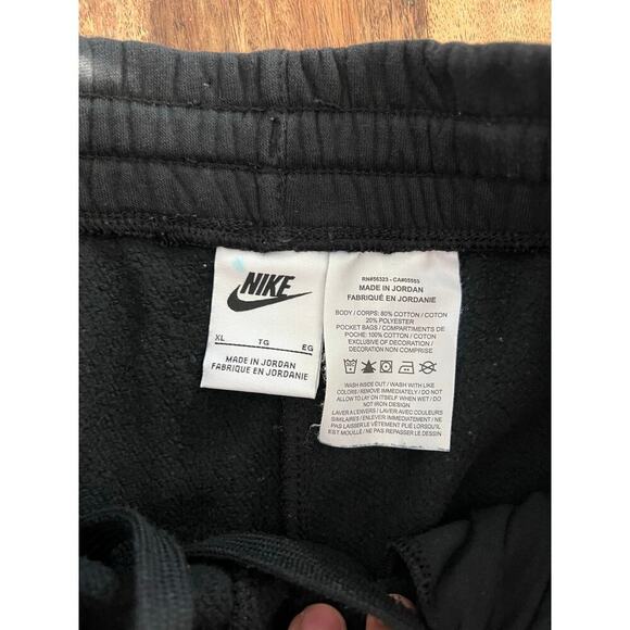 Nike Men's Black Cotton Blended Drawstring Sweatpants Size XL - Picture 3 of 7